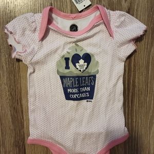 Maple Leafs baby girl onesie